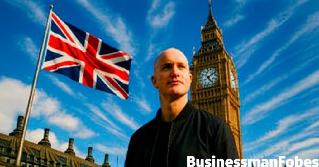 Coinbase CEO Brian Armstrong seen at 10 Downing Street amid push for UK crypto overhaul